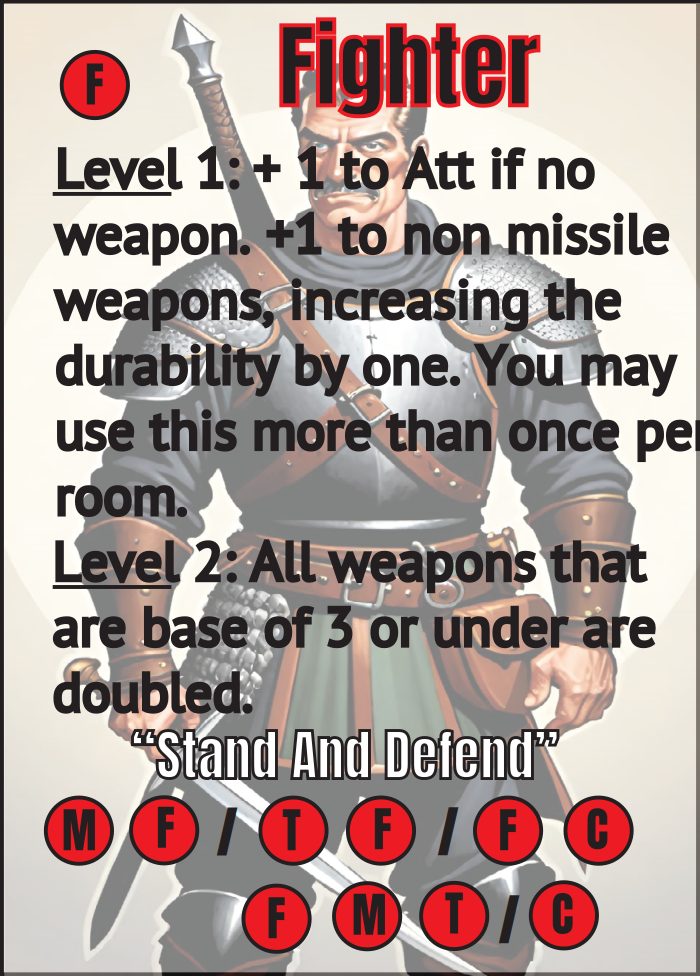 Fighter class card