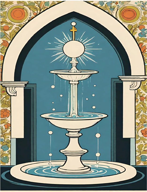 Healing card art &mdash; holy water fountain